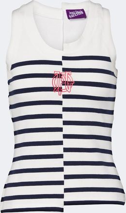 Jean Paul Gaultier Tank top de jersey en mezcla de algod&oacute;n a rayas