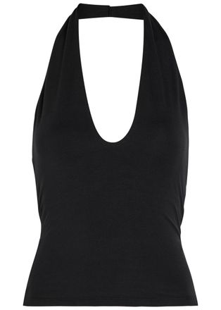 SKIMS Halterneck Stretch-modal top - Black - L (UK16-18)