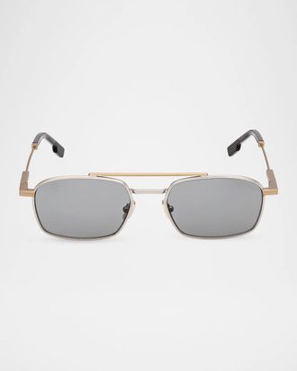 Ermenegildo Zegna 54MM Aviator Sunglasses