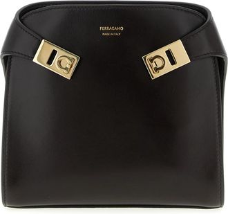 Ferragamo Hug BB S Leren Heuptas - Dames - Heuptassen - Bruin - ONE Size - Leer - Tassen
