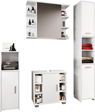 VCM Vcm - Set De Muebles De Ba&ntilde;o 4 Pcs Muebles De Ba&ntilde;o Muebles De Ba&ntilde;o - Zalo Ii (blanco)