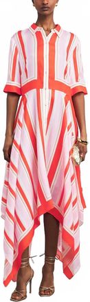 SIMKHAI Abrielle Handkerchief Midi Dress In Tulip Stripe