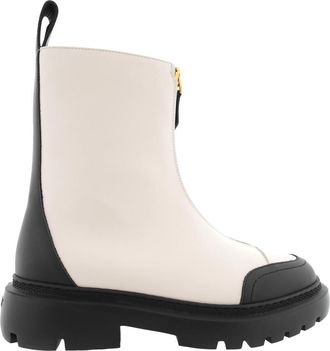 Bally Giuli Leather Zipped Ankle Boots, Brand Size 38 ( US Size 7.5 )