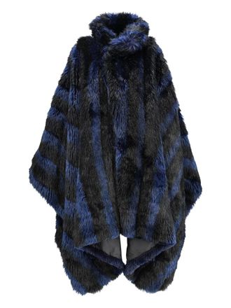 Emporio Armani Pelliccia sintetica a righe - Blu