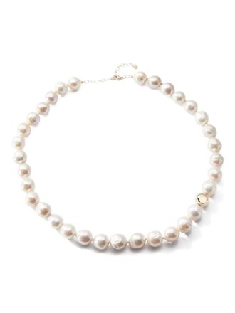 Mateo Bijoux 14kt yellow gold Baroque pearl necklace - Toni neutri