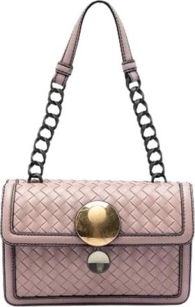 Bottega Veneta Pre-owned Woven Nappa Schoudertas - Dames - Vintage Handtas - Roze - ONE Size - Leer - Vintage