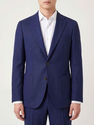 Boglioli Blazer monopetto in pura lana con tasche a toppa