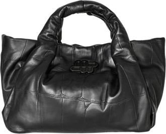 Munthe Lixio Croco Tote Bag - Dames - Shoppers - Zwart - ONE Size - Leer - Tassen