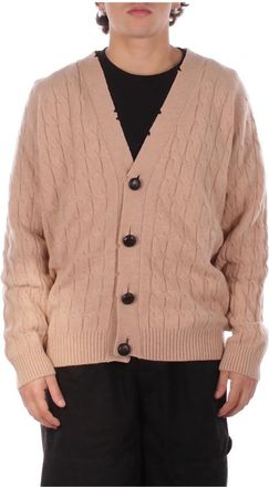 Amaranto Maglia Cardigan - Heren - Vesten - Beige - XL - Wol - Truien & Vesten