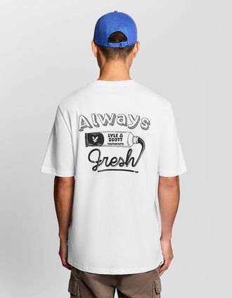 Lyle & Scott Lyle And Scott Mens Back Print Graphic T-Shirt - White - Size: 40