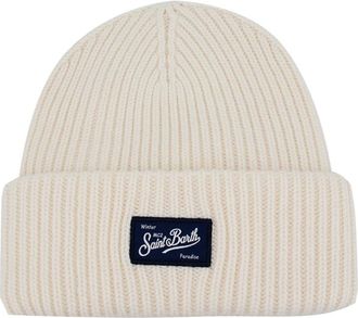 MC2 Saint Barth Berry Beanie - Heren - Hoeden - Beige - ONE Size - Wol - Accessoires