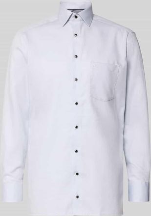 Olymp Regular Fit Businesshemd aus Baumwolle mit Kentkragen in Silber, Gr&ouml;&szlig;e 39