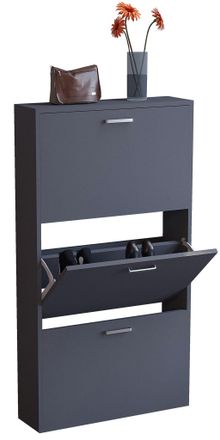 ebuy24 Ebuy24 - Vcm Estante De Madera Kipper Estante De Zapatos Gabinete De Zapatos Tipper 3 Sulos M (antracita)
