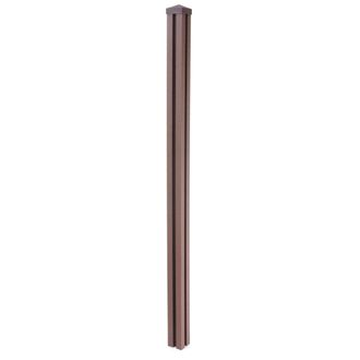 Hhg Hhg - Nunca Usado] Poste Wpc Sarthe Valla Wpc, Poste Pilar, Sistema Plug-in 1.88m, Marr&oacute;n