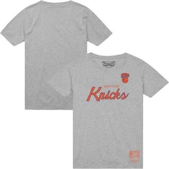 Mitchell & Ness Mens Mitchell & Ness Heather Gray New York Knicks Big & Tall Hardwood Classics Vintage Wordmark T-Shirt at Nordstrom, Size X-Large