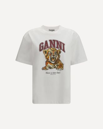Ganni Beaded Tiger T-shirt Female XS