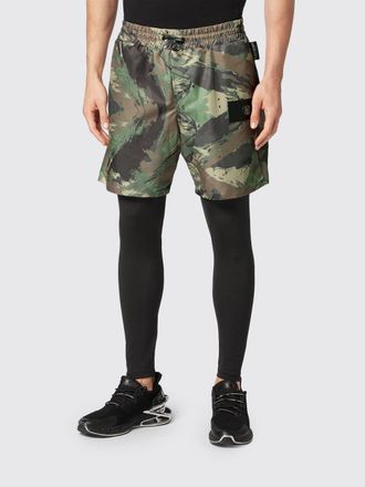Plein Sport Pantaloni jogging skinny fit double-layer con stampa astratta