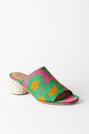 Huma Blanco Milla Woven Textile Slide Sandal in Floral at Nordstrom, Size 40