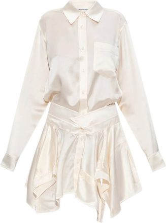 Alexander Wang Zijden midi-jurk - Beige