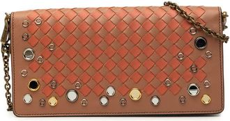 Bottega Veneta Pre-owned Bottega Veneta Nappa Intrecciato Studded Wallet on Chain Ladies 7YCAI6QJSQT6CU9S