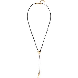 UNOde50 Heartline Leather Necklace in Gold at Nordstrom