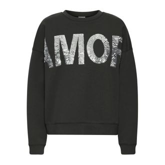 Ichi Ichi, Dames, Sweatshirts & Hoodies, Zwart, Maat: XS