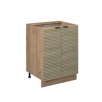 Vicco Mueble Bajo De Cocina Fame-line, Panel De Roble, 60 Cm Sin Encimera