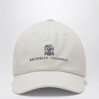 Brunello Cucinelli Brunello Cucinelli White Cotton Baseball Cap
