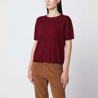 Alexandra Golovanoff T-shirt Mini Andre Wine 21 in cashmere