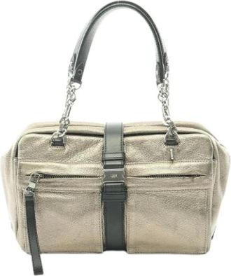 Loewe Pre-owned Handbags, female, Gray, Size: ONE SIZE Pre-owned Leather Handbag
