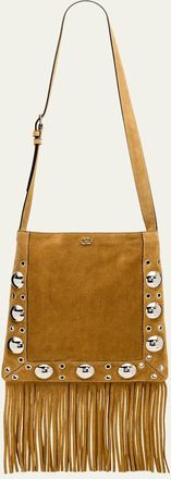 Valentino Garavani Nellcote Studded Fringe Suede Crossbody Bag