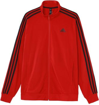 adidas M 3s Tt Tric Stripe Sports Stand Collar Logo Jacket Red H46104