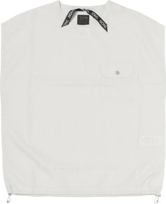 TAION Gewatteerd Vest Off White - Heren - Tops zonder mouwen - Wit - L - Polyester - Tops