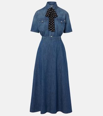 Valentino Abito polo di jeans con cintura