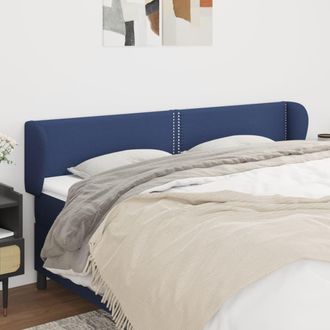 vidaXL Cabecero De Tela Azul 183x23x78/88 Cm Vidaxl
