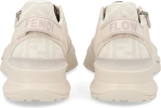 Fendi Mens Sneakers Flow White Leather Trainers