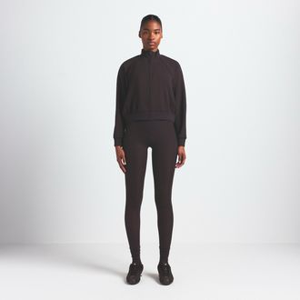 Nike Womens SKIMS Matte Tricot Track Jacket in Brown | TPZUP3534-DRT