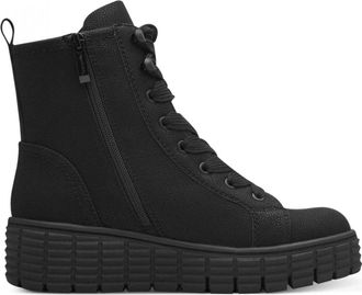 Tamaris Lace Enkellaarsjes - Dames - Veterlaarzen - Zwart - 39 EU - Schoenen