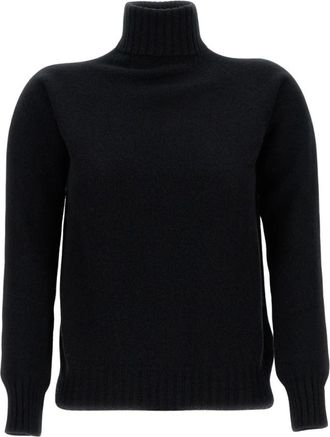 Drumohr L5W114Tl 690 Turtleneck - Dames - Coltruien - Zwart - XS - Wol - Truien & Vesten