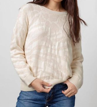 Rails Chance Sweater Animal Print Sweater In Ivory