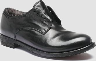 Officine Creative Mens Leather Derby Shoes In Black