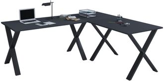 VCM Vcm Vcm Escritorio De Madera Escritorio De Esquina Liso 130x130 L Forma Izquierda O Derecha Panel De Mesa De Trabajo 50 Cm De Profundidad Mesa De Orde