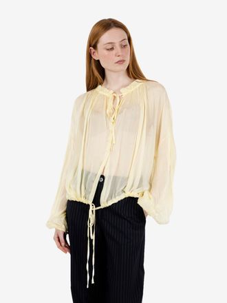 SOLOTRE Camicia in viscosa e seta crema