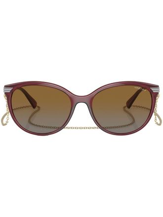 Vogue Eyewear Occhiali da sole tondi con logo - Rosso