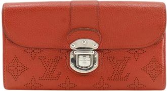 Louis Vuitton Pre-owned Vintage Mahina Long Wallet - Dames - Vintage Accessoires - Rood - ONE Size - Leer - Vintage