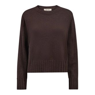 Mos Mosh Moria Crewneck Knit - Knitwear - Mujer - Marr&oacute;n - L