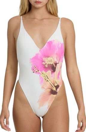 Billabong Sunny Shore One-Piece Swimsuit in Salt Crystal at Nordstrom, Size X-Large