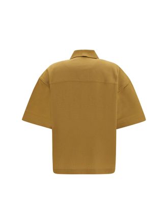 Saint Laurent Womens Cassandre Oversized Piqu&eacute; Polo Miel Fonce Cotton Shirts T-shirts And Polos