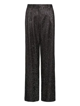 TWP Sulli sequined trousers - women - Viscose/Polyester - 2 - Black