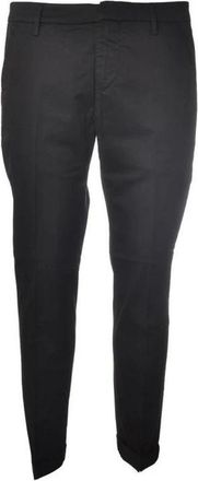 Dondup Katoenen Broek met Ritssluiting en Knoop - Heren - Chinos - Zwart - W32 - Katoen - Broeken